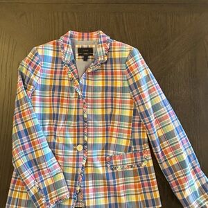 J. Crew Multicolor Plaid Blazer